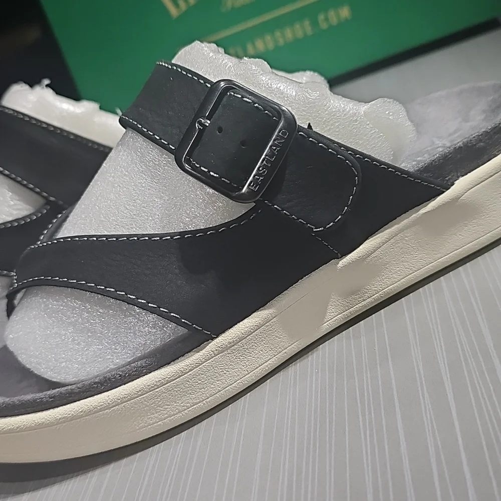 Eastland Commonwealth‎ Women’s Sandals In Black Size 9 NEW In Box